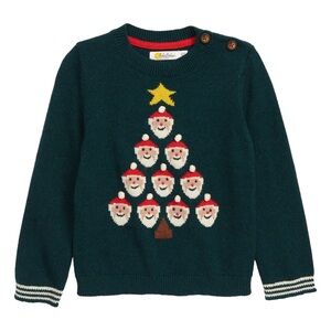Baby Boden / Santa Christmas Tree Holiday Kid’s Sweater